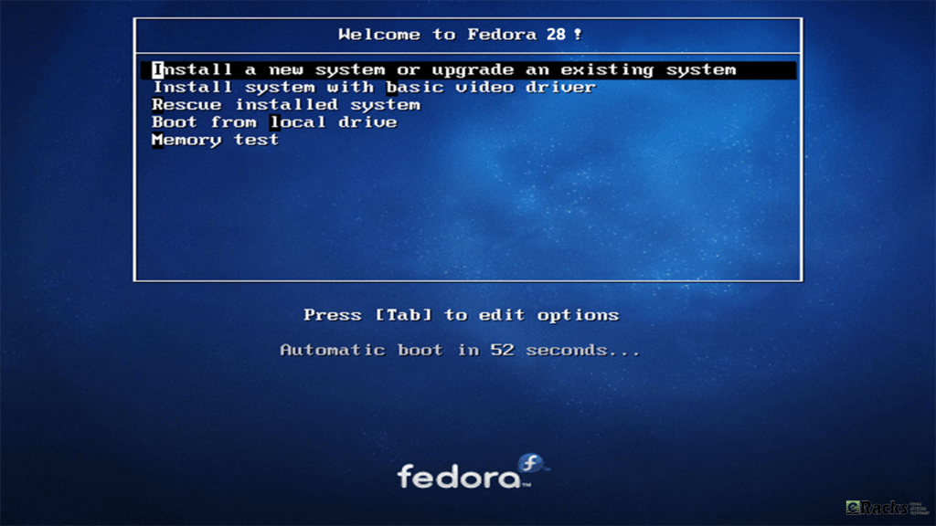 Installation Fedora 28